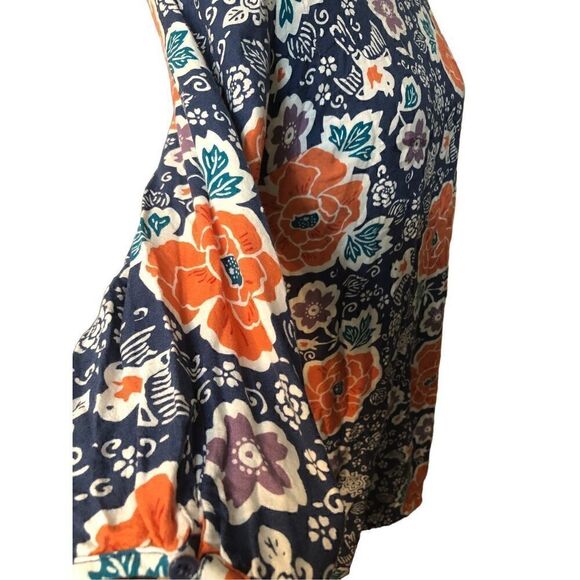 Old Navy blue mini boho floral blue dress M - Picture 3 of 13